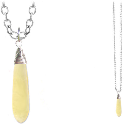 Artisan silver cultured SEA GLASS wire-wrapped sterling multi-colors Dagger 37x10mm U PICK pendant OR w/chain necklace